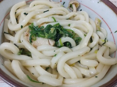 青ねぎサラダチキンうどん